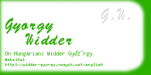 gyorgy widder business card